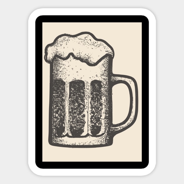 Vintage Beer Sticker by maxcode